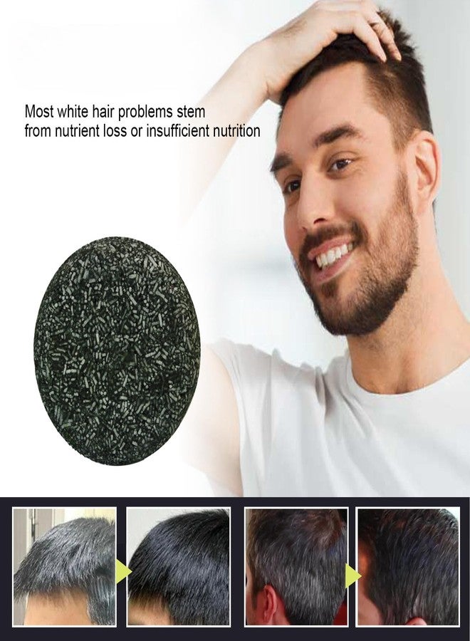 HATIKY Gray Hair Reverse Bar - Mane Gray Reverse Bar Hair Darkening Shampoo Black Soap,Gray Hair Coverage Soap Gray White Hair Repair for Women and Men (2Pcs) (2 pack normal) - Image 3