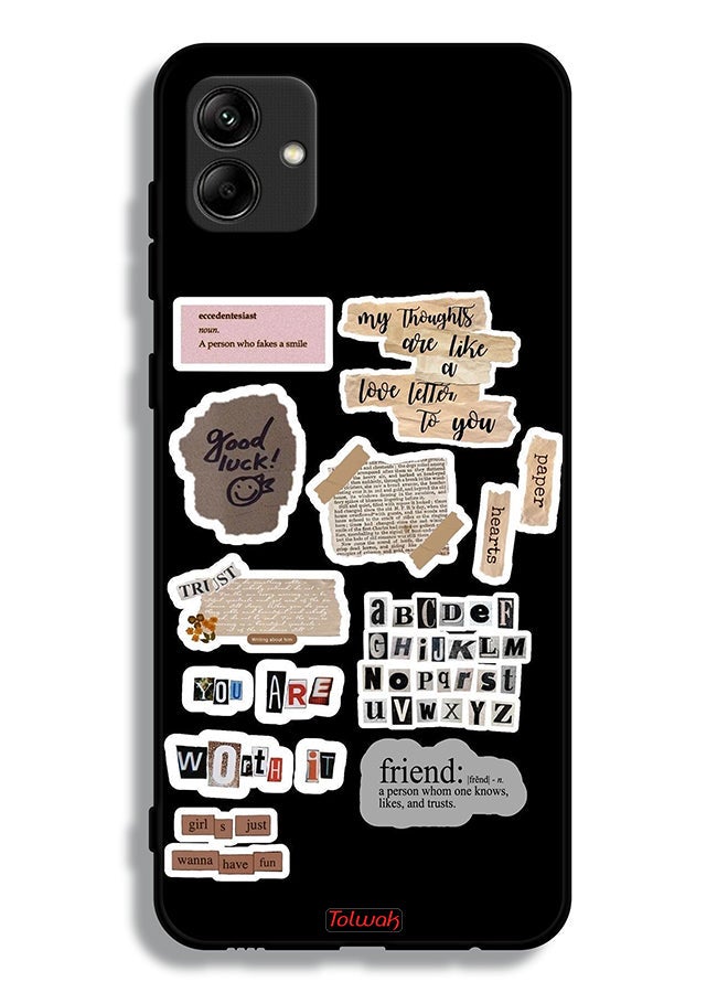 Tolwak Samsung Galaxy A04e Protective Case Cover Good Luck Quotes Stickers - Image 1