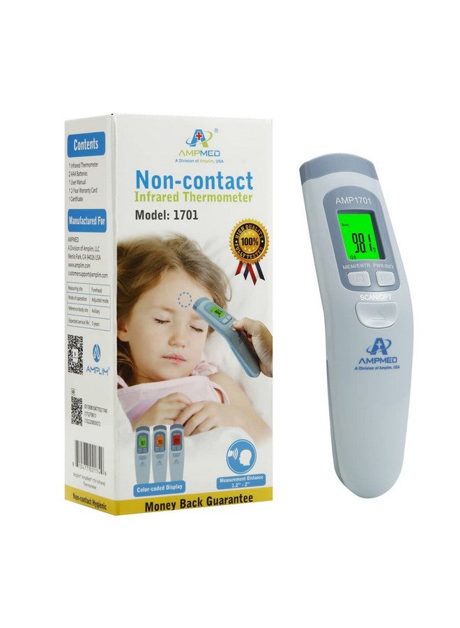 Amplim Baby Thermometer Non Contact/No Touch Forehead Thermometer Must Haves Registry Essentials For Adults Kids Infants Accurate Hospital Medical Grade Touchless Temporal Thermometer - Image 1