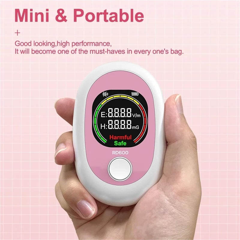 Geiger Counter, RD600 EMF Meter Mini Electromagnetic Radiation Detector Electric Field Tester Magnetics Radio Test Sound Light Alarm Home, Office, Outdoor - Image 5