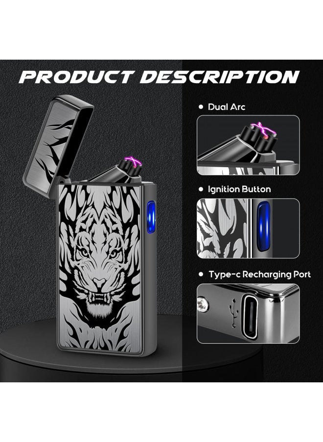 LCFUN LcFun Electric Lighter USB Type C Rechargeable Lighter Electronic Plasma Lighters Windproof Flameless Arc Lighter for Candle, Incense Stick, Outdoor Camping  - Image 2