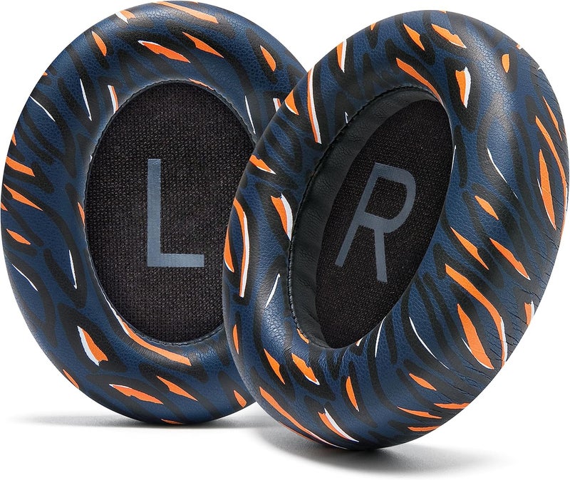 WC Wicked Cushions Upgraded Replacement Ear Pads for Bose 700 Noise Cancelling Headphones (NC700) - Softer PU Leather, Luxurious Memory Foam, Added Thickness, Extra Durable Ear Cushions |Navy Tiger - Image 1