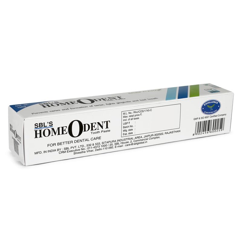 SBL Homeodent Toothpaste Saunf 100GM - Natural Fennel Flavor for Gingivitis Relief, Sensitivity Reduction, Caries Prevention, Bad Breath Elimination, Plaque Removal, and Tartar Control - Image 3