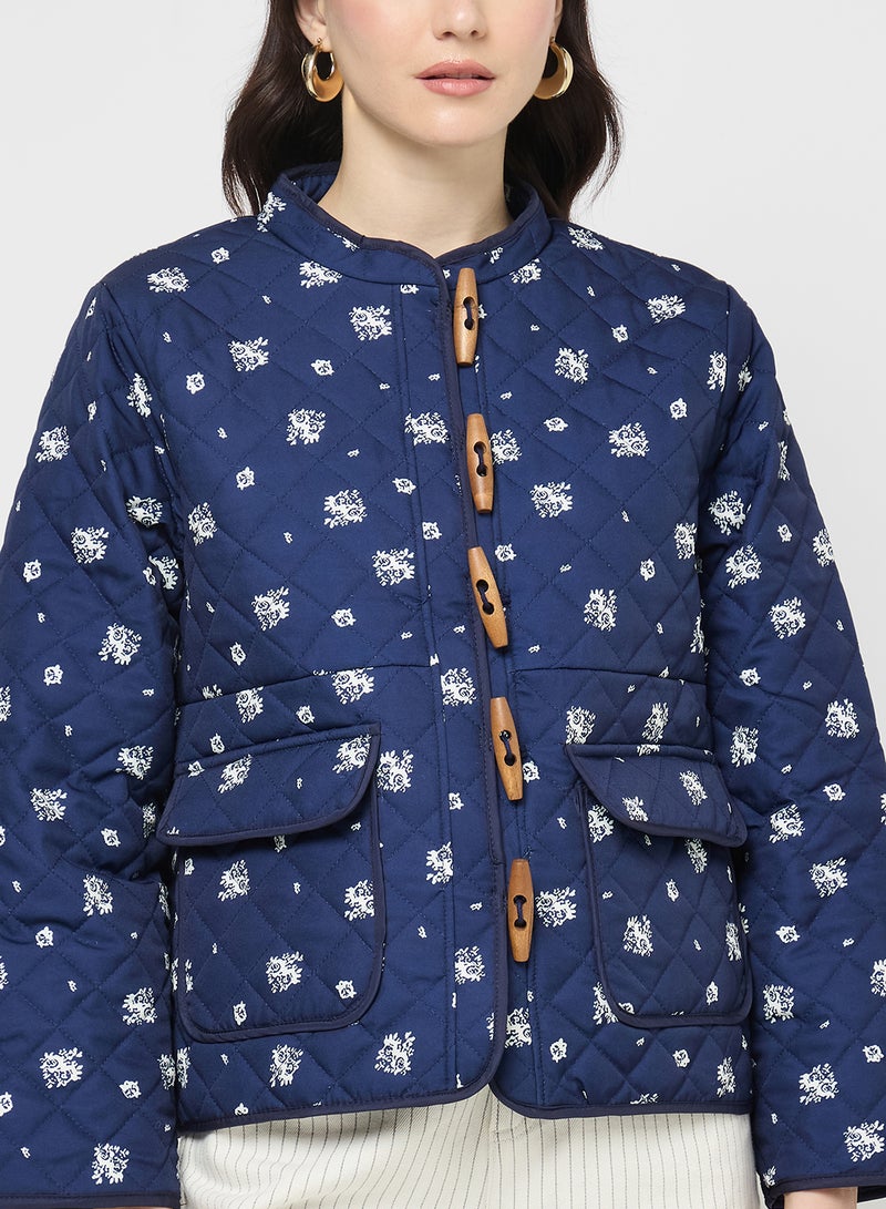 جينجر جاكيت مبطن بنقشة الزهور الصغيرة - Image 3