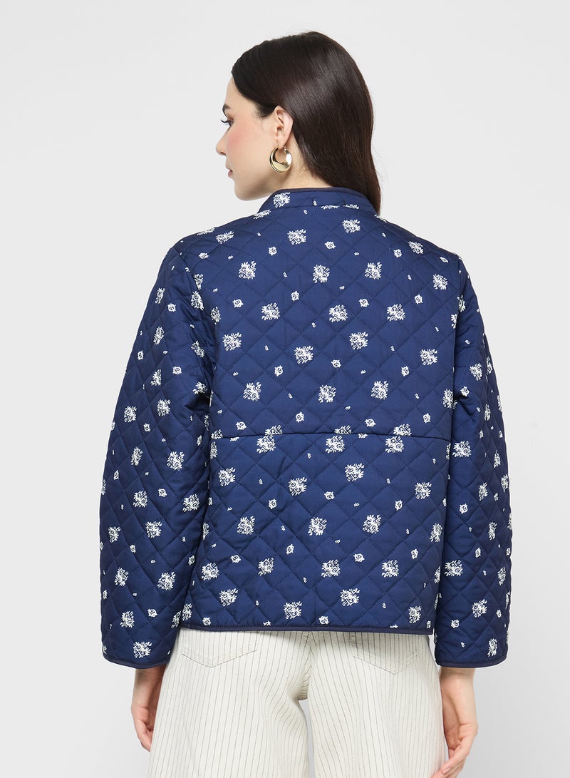 جينجر جاكيت مبطن بنقشة الزهور الصغيرة - Image 2