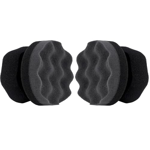 RXALASKA Tire Shine Applicator Pads 2 Pcs Tire Dressing Applicator Reusable Tire Shine Sponge Wave Contoured for Car Detailing 315inch - Image 1