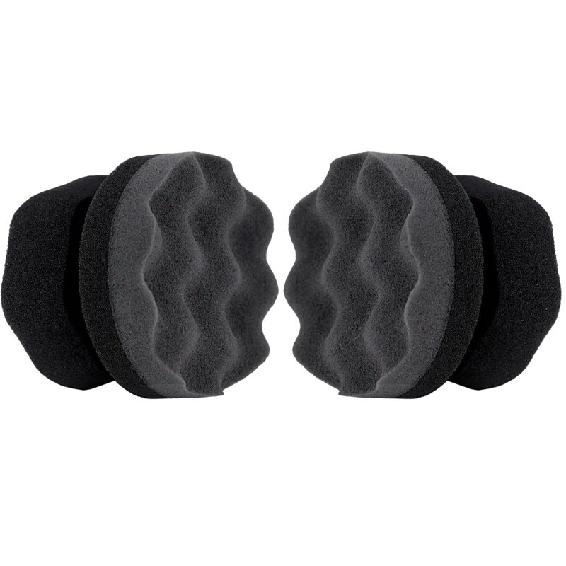 RXALASKA Tire Shine Applicator Pads 2 Pcs Tire Dressing Applicator Reusable Tire Shine Sponge Wave Contoured for Car Detailing 315inch - Image 3