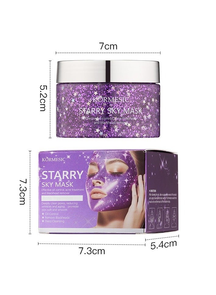 Kormesic قناع تقشير أرجواني مربع بالنجوم 120 جرام-مشرق وإزالة السموم - Image 1