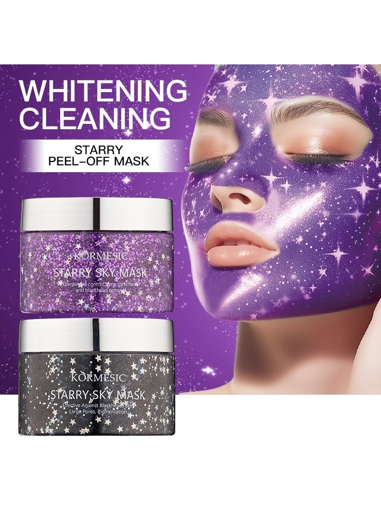 Kormesic قناع تقشير أرجواني مربع بالنجوم 120 جرام-مشرق وإزالة السموم - Image 3