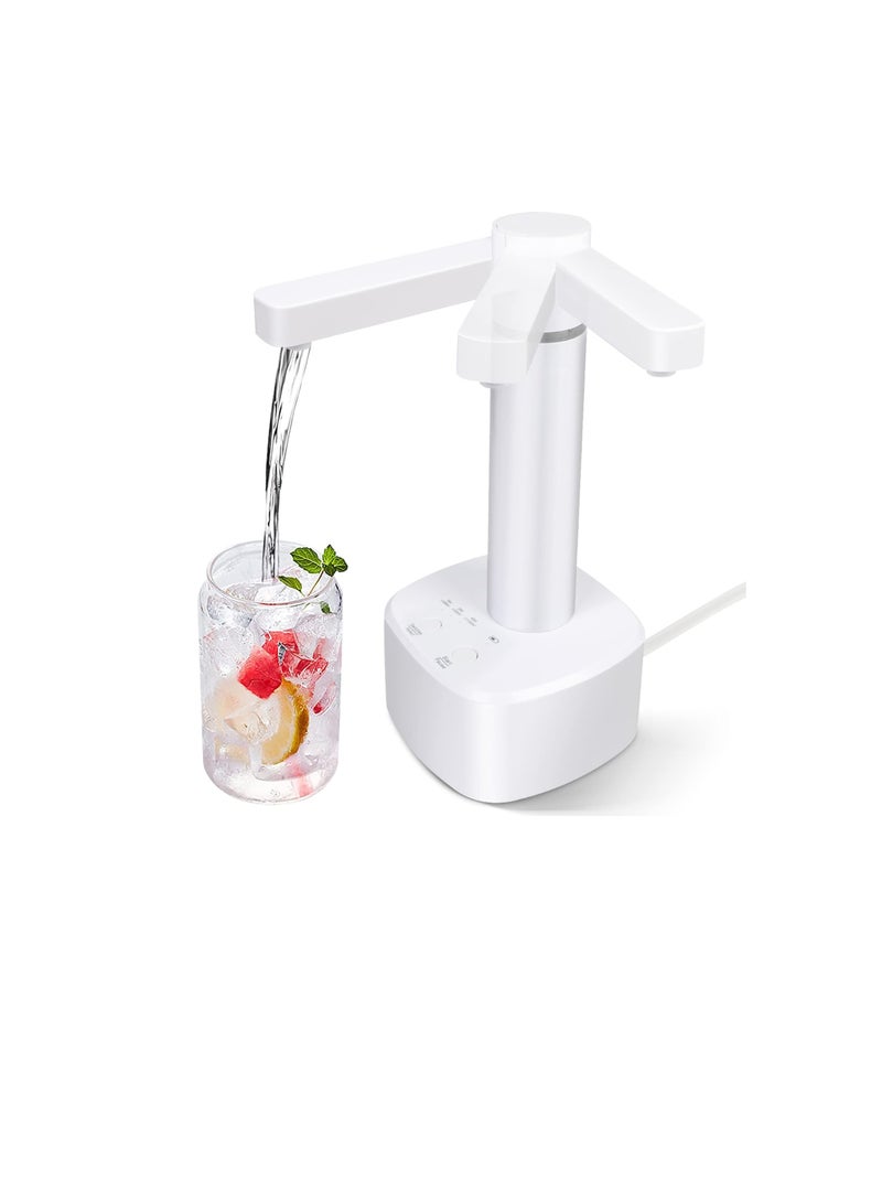 Excefore Electric Pump, USB Charging Automatic Drinking Water Dispenser Water Jug Pump for Home Kitchen Office Camping (White) - Image 1