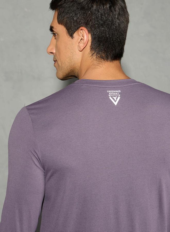 تكنوسبورت تيشيرت بأكمام طويلة وياقة دائرية من تكنوسبورت - Image 4