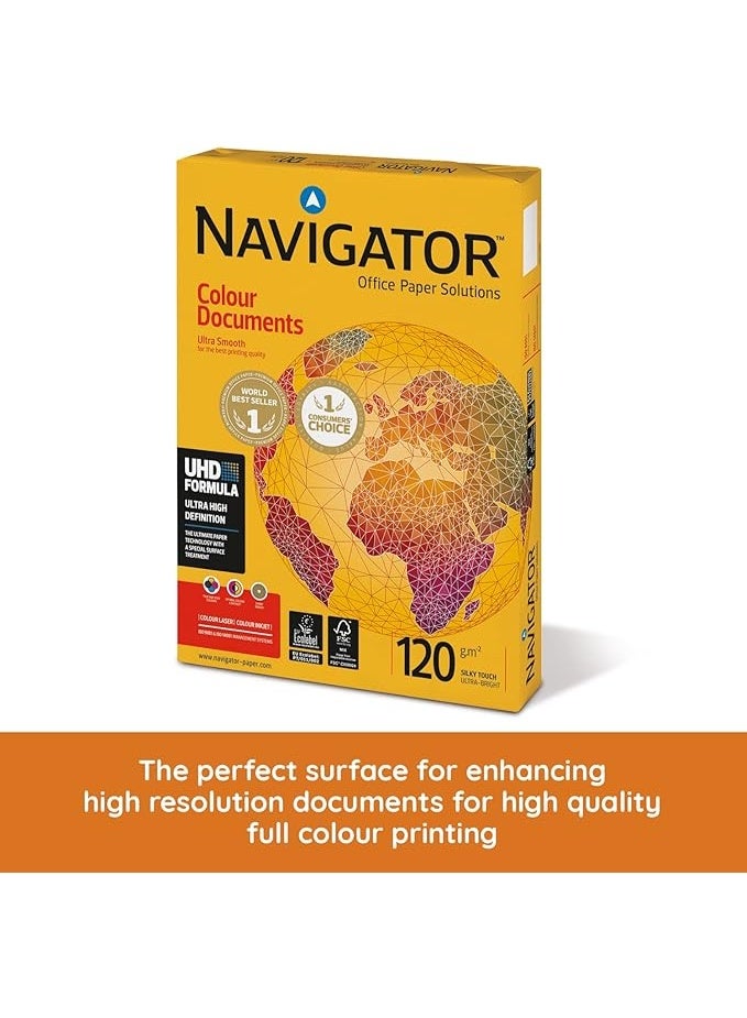 NAVIGATOR Nuco Colour Documents - A4 Colour Printer Paper, White, 120GSM, 250 Sheets - Image 3