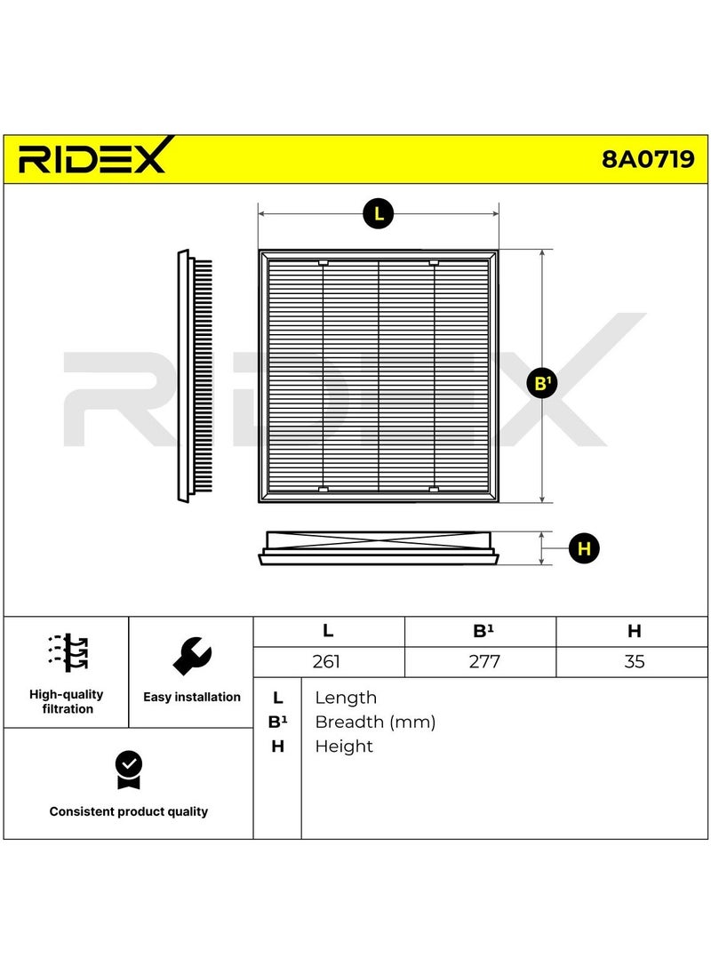 RIDEX - RIDEX - AIR FILTER FOR BMW - 13717571355 - Image 1