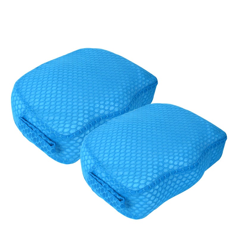 Samplife Hot Tub Booster Seat Weighted SPA Booster Seat Cushion for Adults 3D Air Mesh Hot Tub Seat Accssories with NonSlip Micro Dot BottomIndoor or Outdoor Quick Dry Hot Tub Pillow 2 PackBlue