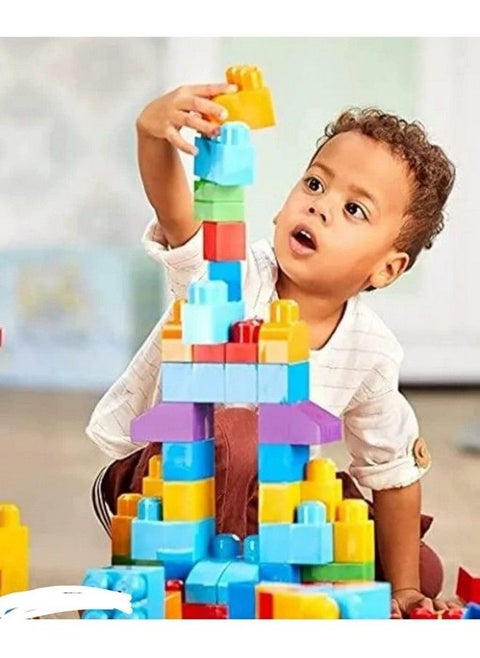 Kid'S 80 Pcs Big Mega Sized Blocks Toys Building And Construction Block Set For Children Boys And Girls (Multicolor)