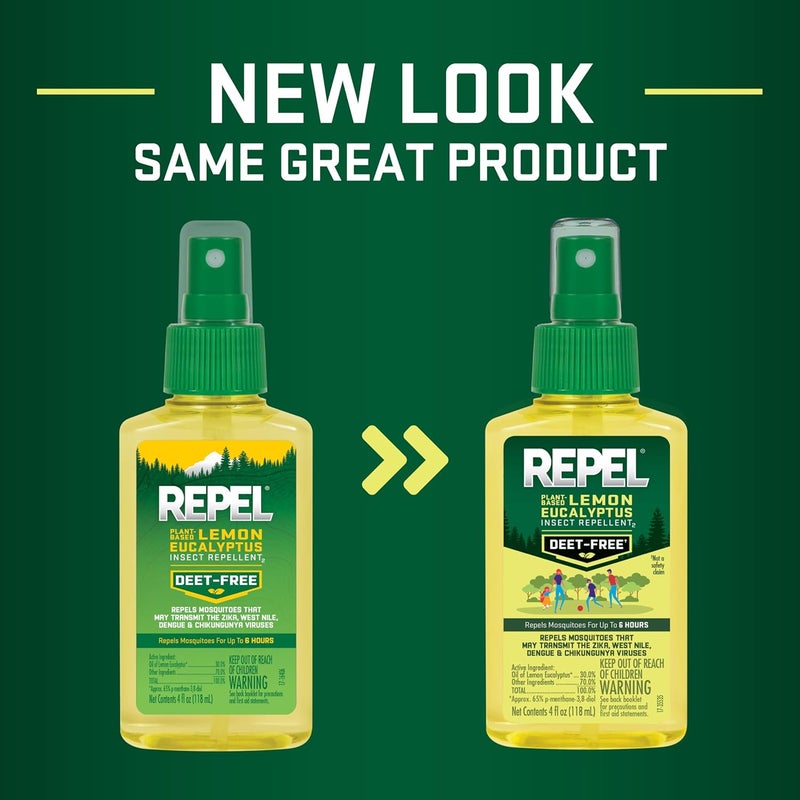 Repel Plant-Based Lemon Eucalyptus Insect Repellent, Mosquito Repellent, Pump Spray, 4 Ounce, (Pack of 2) - Image 2