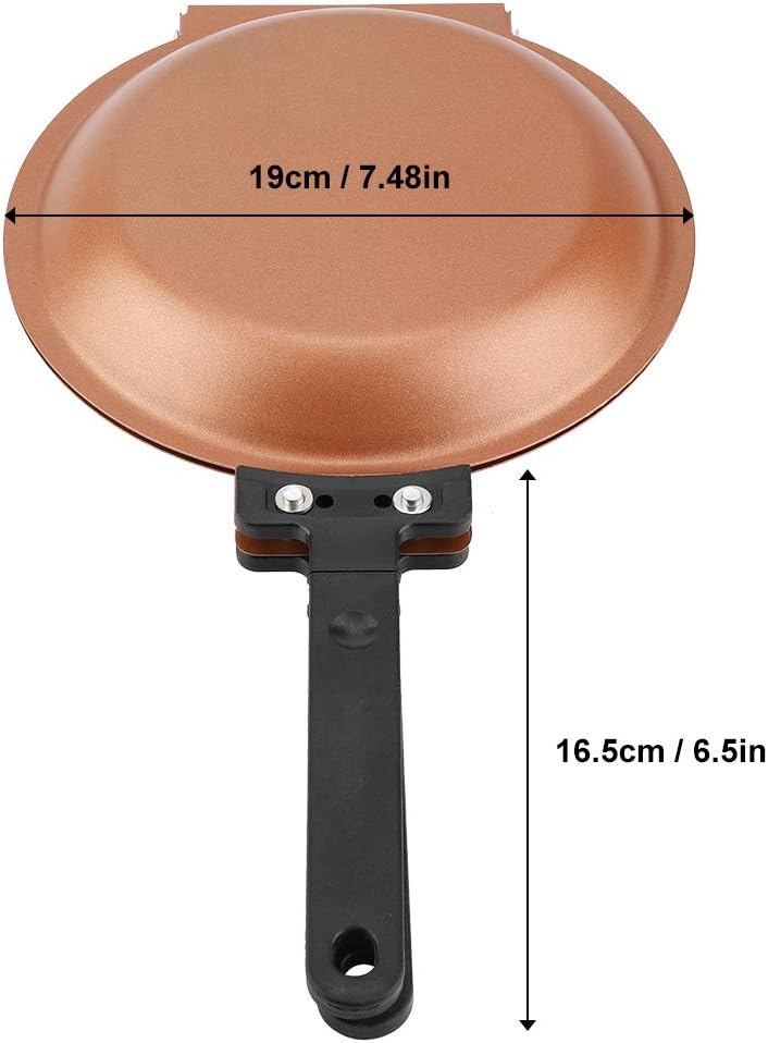 klarako Double Side Frying Pan, Non-stick Frying Pan with Double-sided Flip Design Fried Egg Pancake Pan for Kitchen - Image 5