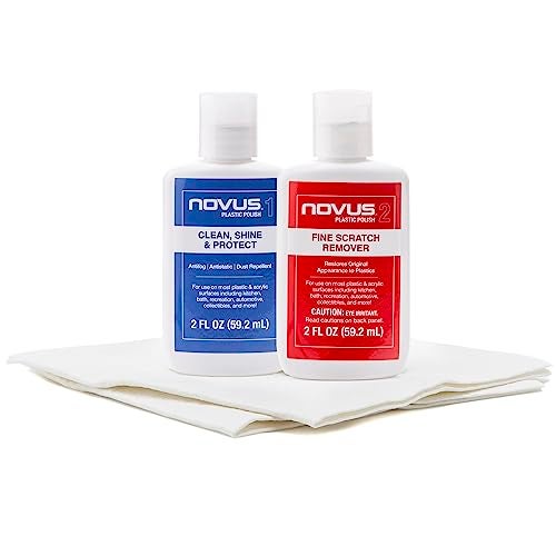NOVUS-PK2-2 | Plastic Clean & Shine #1, Fine Scratch Remover #2 and Polish Mates Pack | 2 Ounce Bottles - Image 1