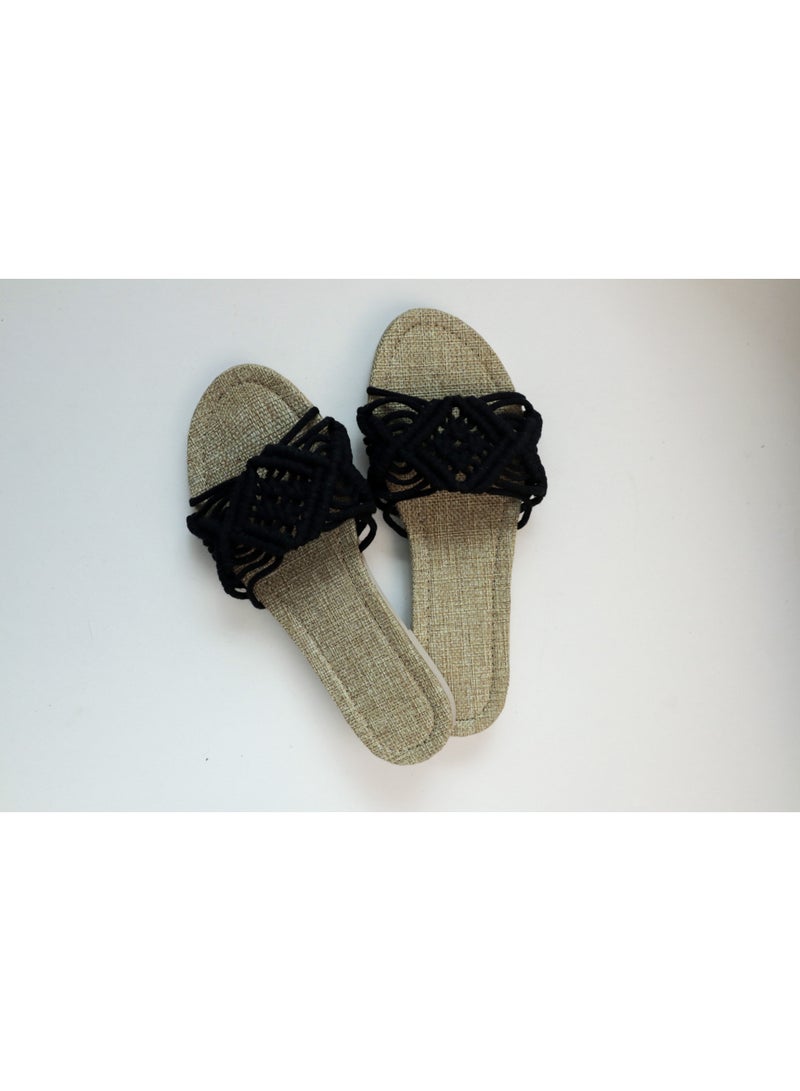 انتيكيانو سليبر مكرمي – تصميم بوهيمي يدوي من القطن – المقاسات40 - Image 4