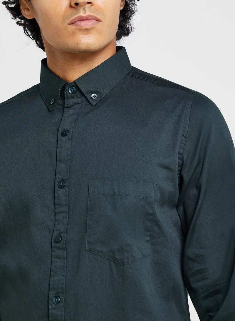 Seventy Five Pure Cotton Casual Double Pocket Shirt