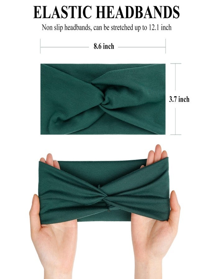 هواتشي أطواق شعر عريضة من هواتشي للنساء، أطواق شعر عصرية، لفائف رأس توربان، إكسسوارات شعر لليوجا، عبوة من 6 قطع - Image 2