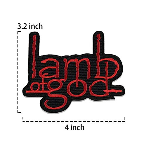 ReNext Lamb of god Logo Punk Rock Heavy Metal Music Band Jacket T Shirt Patch Sew Iron on Embroidered Symbol Badge Cloth Sign Costume - Image 2