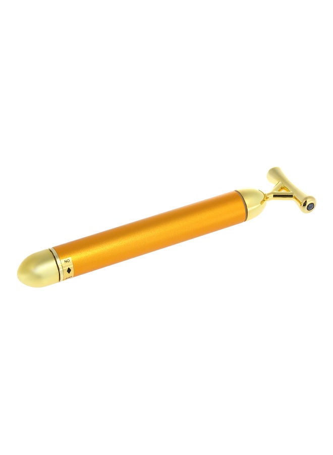 Loquat Anti-Aging High Frequency Vibration 24K Gold Plated Energy Beauty Bar Massager Golden 18 X 4 X 6.5cm - Image 3