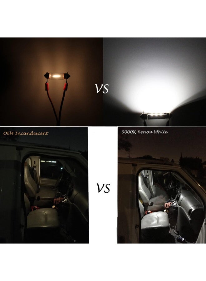 Alla Lighting 31mm DE3021 DE3022 7065 LED Festoon Bulbs, 6000K Xenon White DE3175 CAN-Bus Interior Dome, Map, Trunk, Step Courtesy Lights Lamps - Image 3