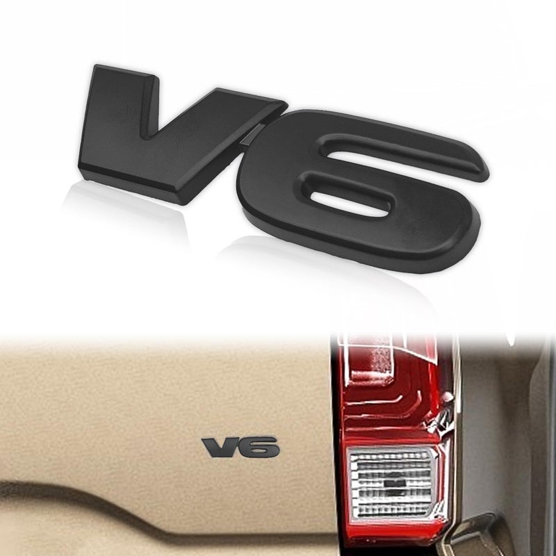 Universal v6 Decal Blackout Emblem Sticker 3D Raised ABS Badge Strong Adhesive Logo Side Fender Trunk Badge for SUV Truck Pickup Model