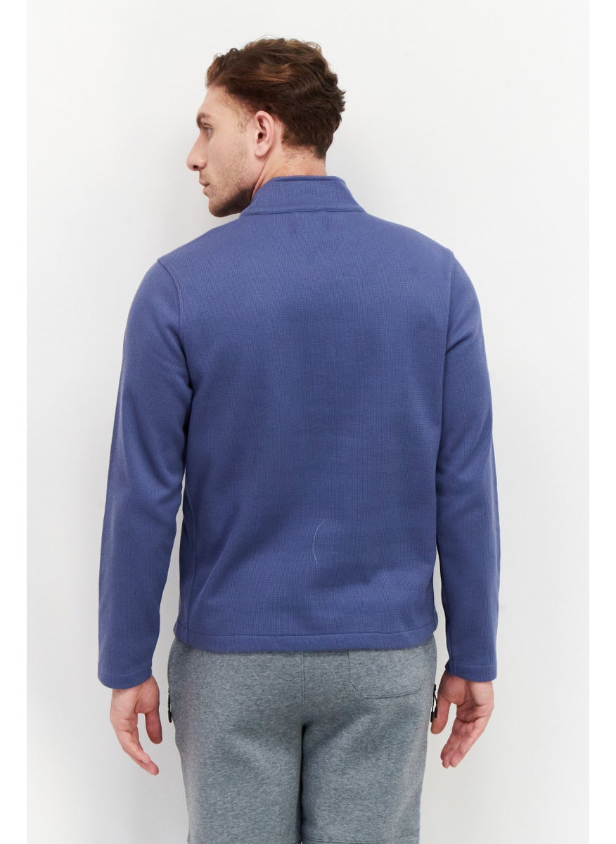 Tailor Vintage - سويت شيرت برقبة مزيفة بأكمام طويلة للرجال، أزرق - Image 1