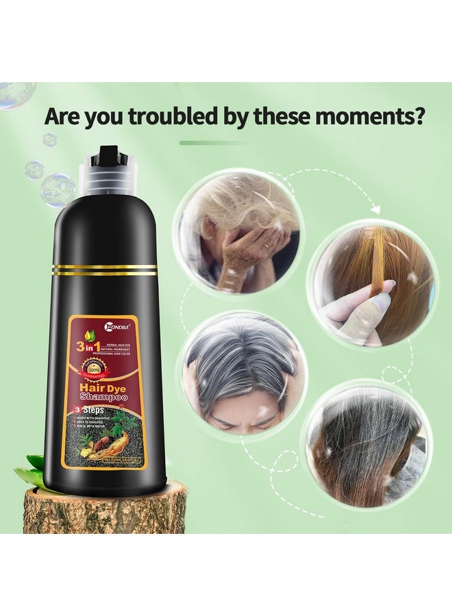 leorx Hair Dye shampoo, 3 In 1 Brown Color Shampoo Hair Dye For Refresh Hair Instant Herbal Coloring Shampoo For Women&Men - Tintes Para El Cabello Profesional - Image 5