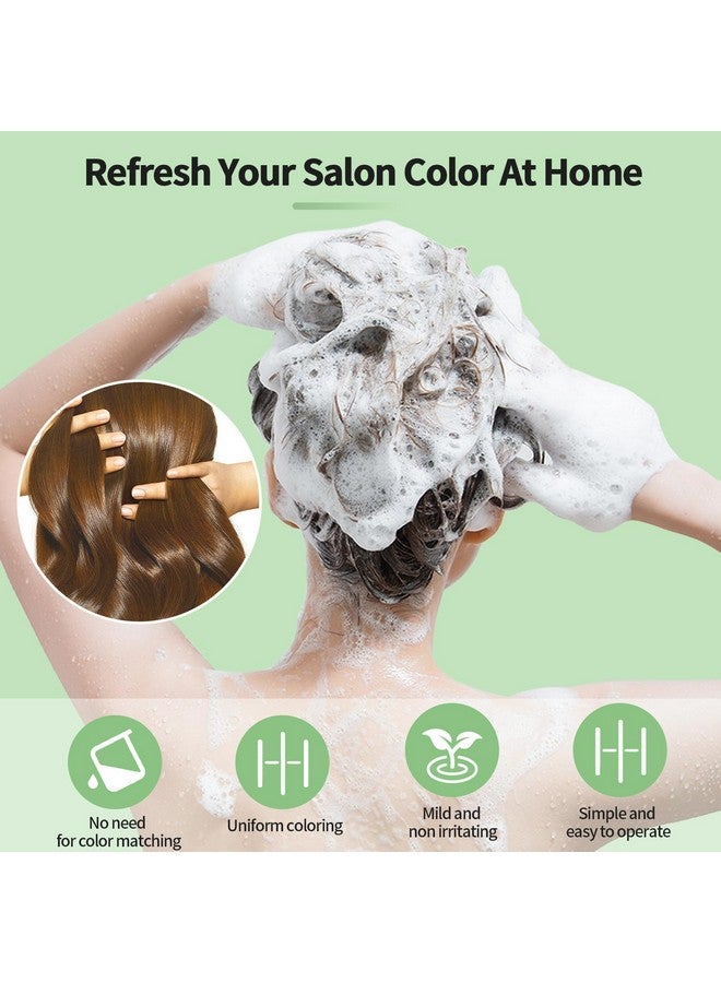 leorx Hair Dye shampoo, 3 In 1 Brown Color Shampoo Hair Dye For Refresh Hair Instant Herbal Coloring Shampoo For Women&Men - Tintes Para El Cabello Profesional - Image 4