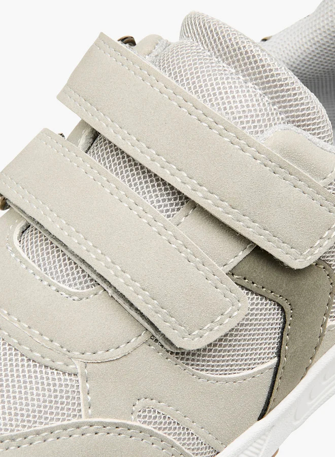 JUNIORS Panelled Sneakers with Hook and Loop Closure