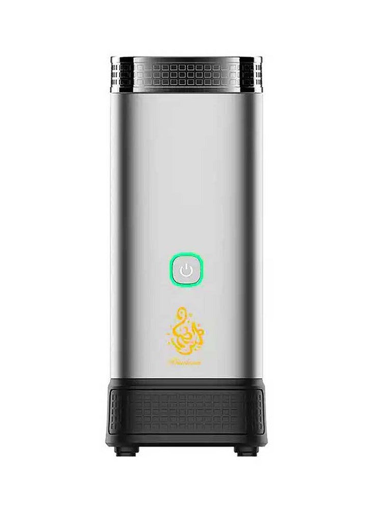 Bukhoon - Upgraded Electronic Car Incense Burner with Oud Box Storage and Lock Safety Function Gray Color - Image 1