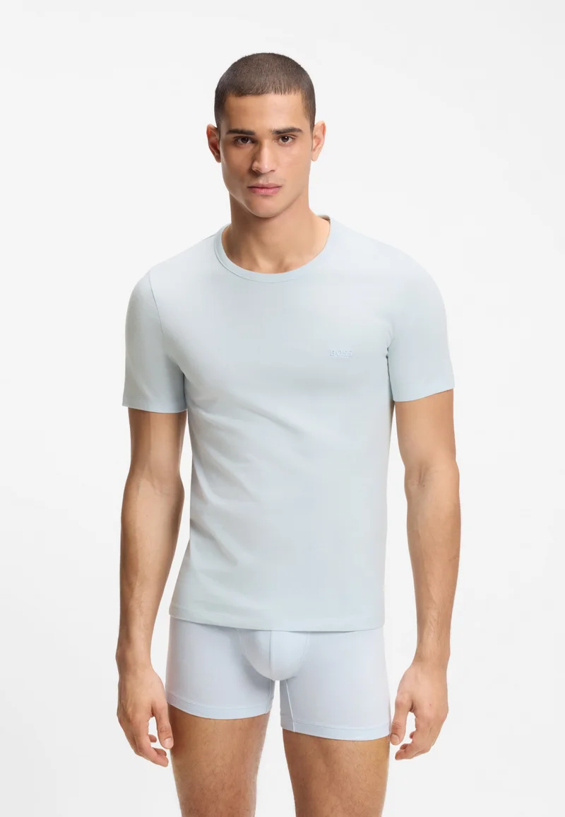 BOSS Three-pack of cotton T-shirts with logo embroidery