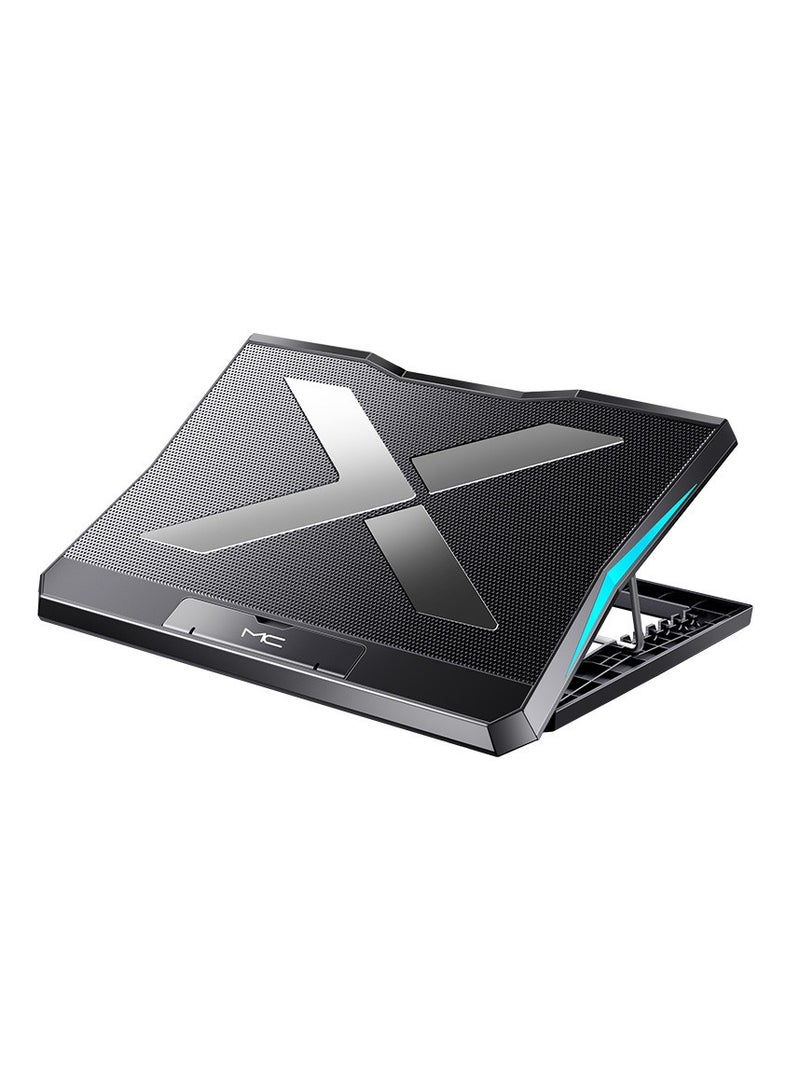 General Gaming Laptop Cooler Laptop Cooling Pad 6 Noiseless Fan Air Cooled Foldable Laptop Desktop Cooling Rack  - Image 1