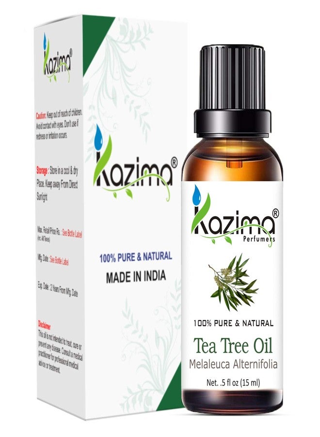 KAZIMA Combo of Tea Tree Oil and Eucalyptus Oil - 100% Pure Essential Oil for Acne Scars, Hair Growth, Skin Care & Hair Care, 15 ml each - Image 3