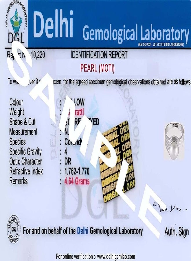 Ptm 925 Sterling Silver Pearl (Moti) 3.25 Ratti or 3 Cts Astrological Gemstone Bis Hallmark Adjustable Ring for Men-cvtf - Image 5