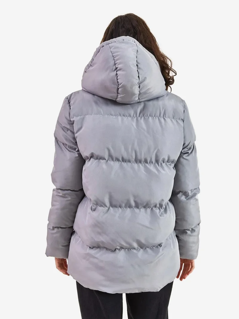Bianco Lucci LUCCI Hooded Thick Puffer Down Coat