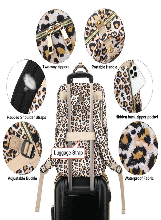 Kouxunt Laptop Backpack College Bookbag School Backpack for Women Girls, Travel Backpack 15.6 Inch Computer Backpacks, Leopard, Large - Image 4