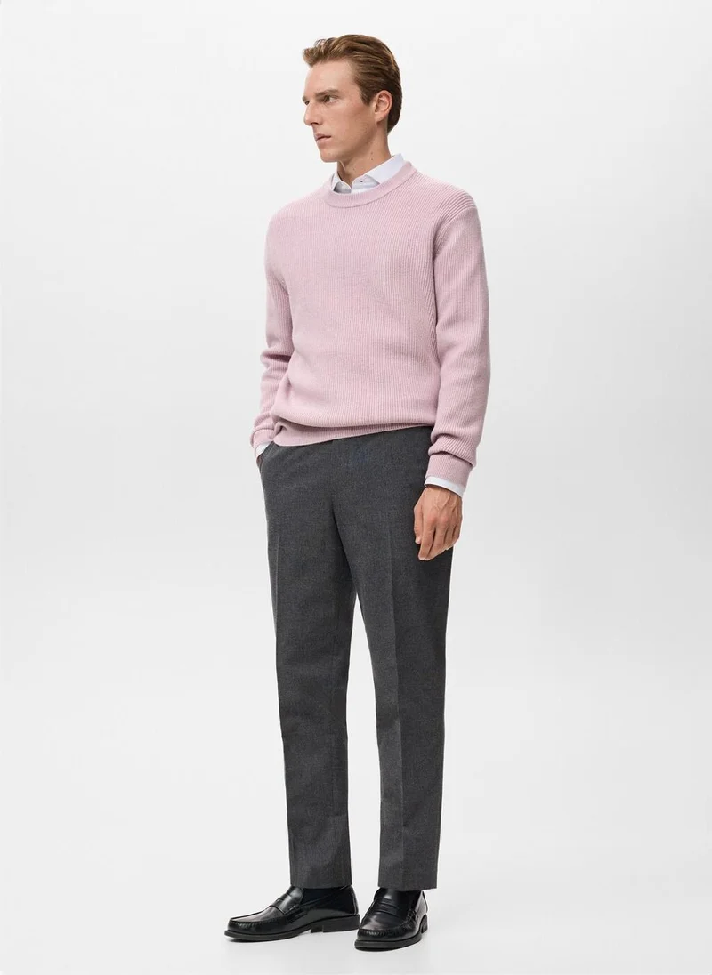 Mango Man  Slim-fit flannel trousers for Men | Best Price UAE
