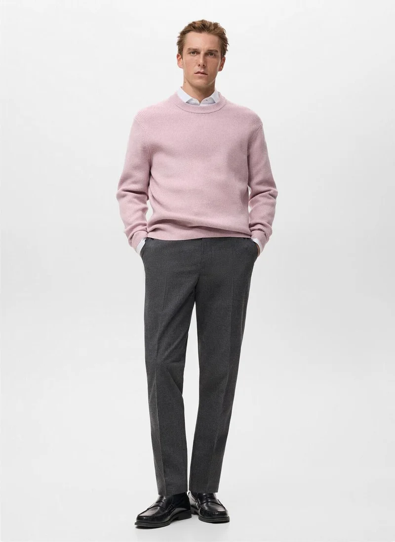 Mango Man  Slim-fit flannel trousers for Men | Best Price UAE