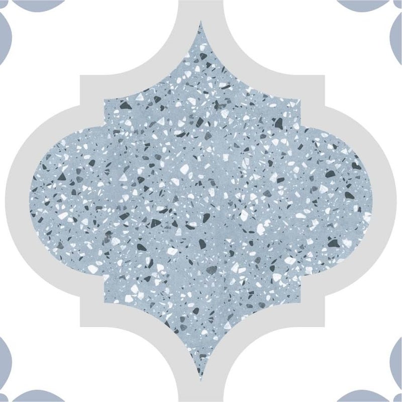 SVNOOC Peel & Stick Tile Stickers 12 PCS Self Adhesive Backsplash Decorative Wall Stickers for Kitchen Bathroom Tile Decals Waterproof & Removable 6" x 6" (Blue Terrazzo) - Image 1