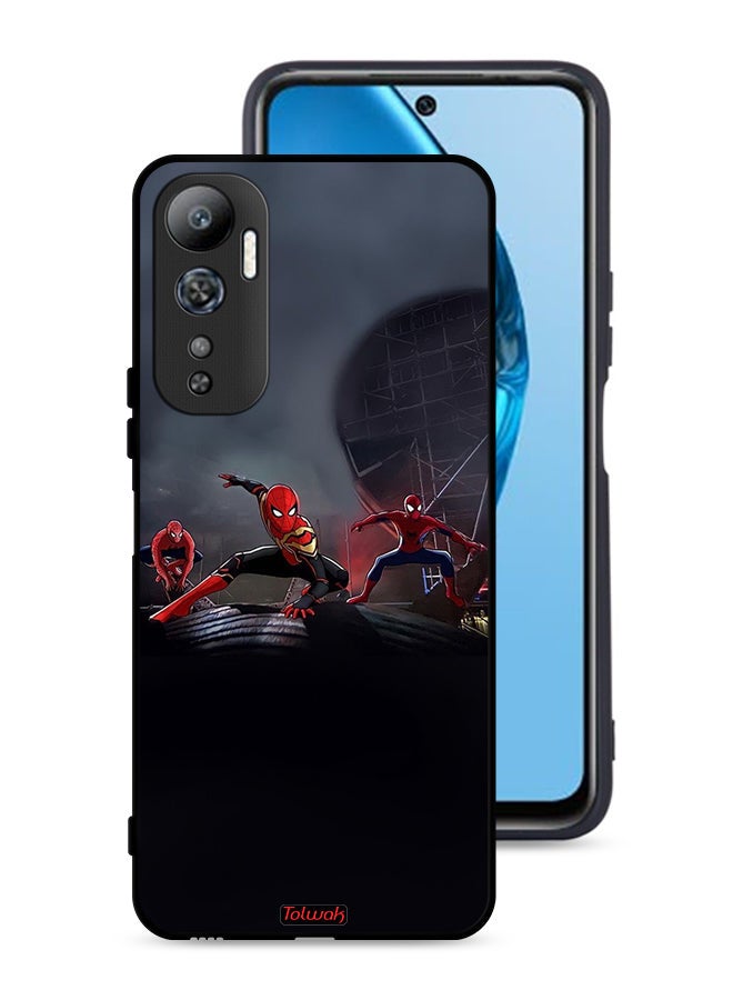 Tolwak Infinix Hot 20 4G Protective Case Cover Three Spiders - Image 1