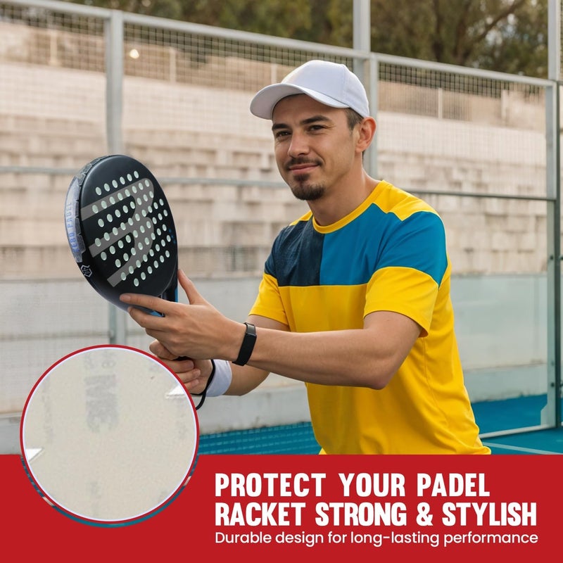 Zero Padel Racket Protector | Strong Adhesive, Lightweight & Durable for Maximum Edge Protection | Universal Fit, No Residue, Easy to Apply - Image 3