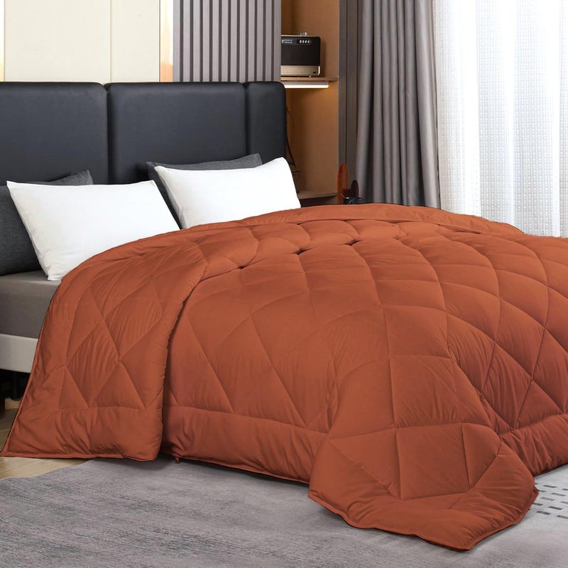 AJISH Comforter Single Bed 100 Cotton Microfiber Blanket All Season Comfort Ultra Soft Comfort Lightweight Luxury Hotels Duvets Quilts Comforter Rajai Blanket 60 X 90 inch Brown