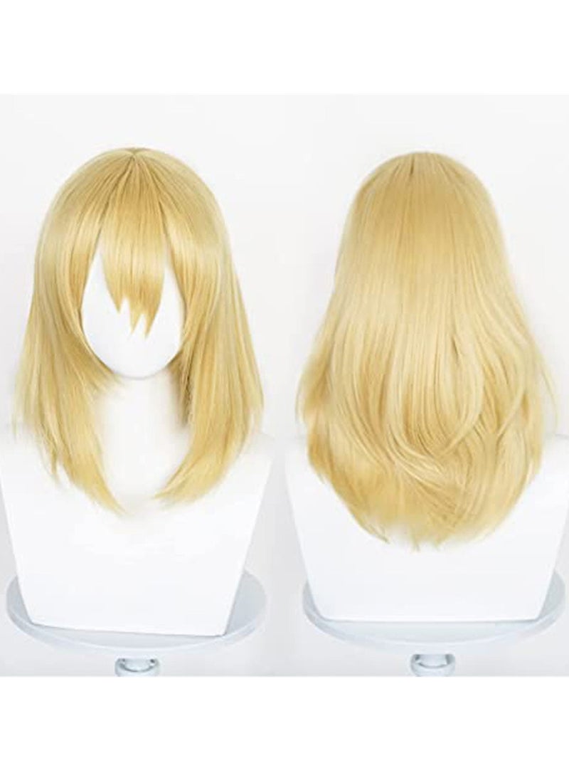 Generic - Howl's Moving Castle Howl cos wig special blonde simulated scalp top cosplay wig costumes dress up wig - Image 1