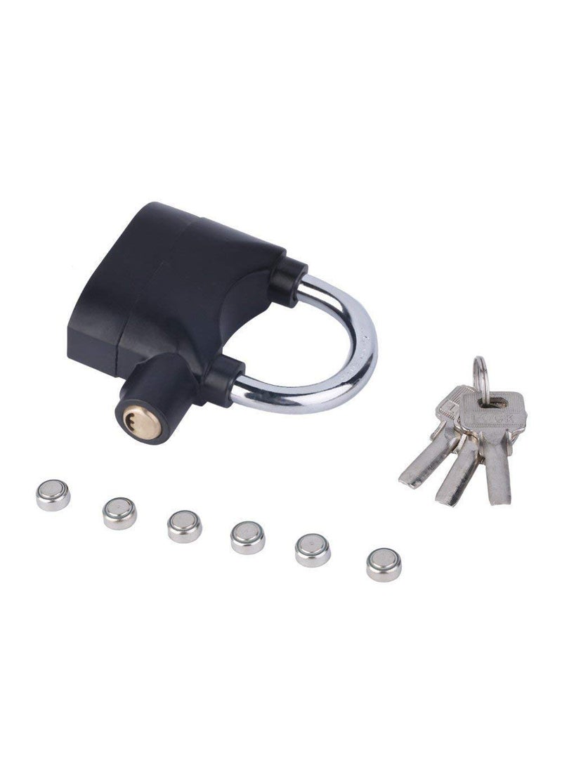 Divik Divik Heavy Duty Alarmed Padlock with 110db Motion Sensing Siren Alarm Universal AntiTheft Security Pad Alarm Lock with Keys 1Pcs  - Image 4