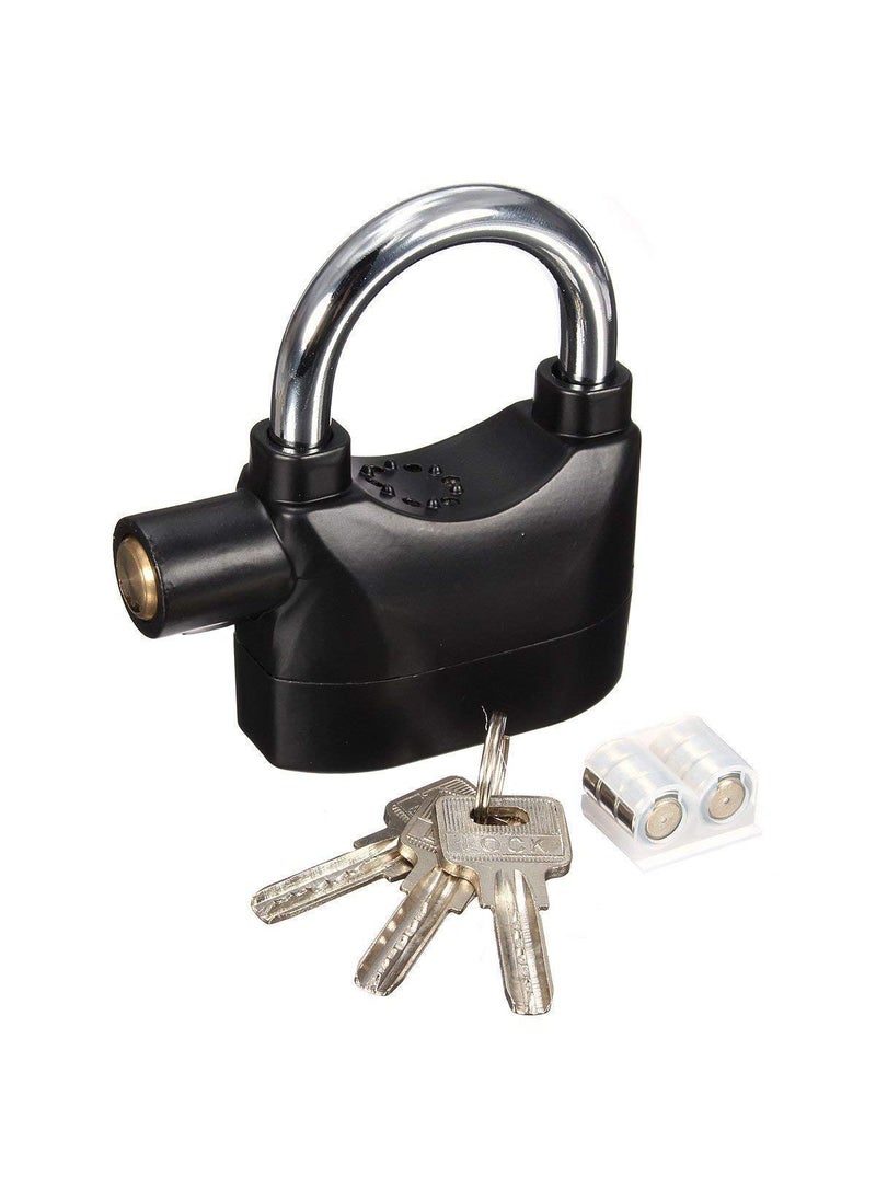 Divik Divik Heavy Duty Alarmed Padlock with 110db Motion Sensing Siren Alarm Universal AntiTheft Security Pad Alarm Lock with Keys 1Pcs  - Image 1