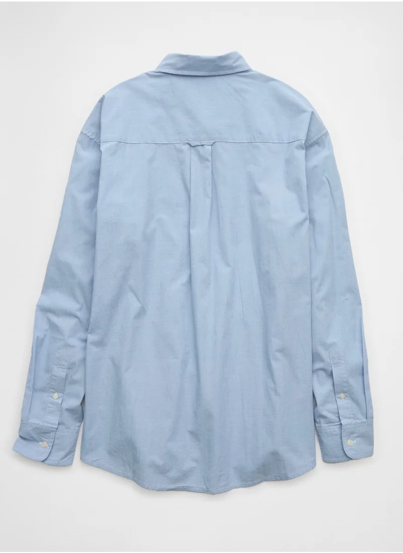 امريكان ايجل AE Everyday Poplin Striped Button-Up Shirt